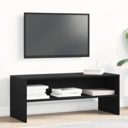Berkfield Home TV Cabinet Black Oak 100x40x40 cm Engineered Wood - Size: 100 x 40 x 40 cm