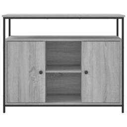 Berkfield Home Sideboard Grey Sonoma 100x35x80 cm Engineered Wood - Size: 100 x 35 x 80 cm - thumbnail 6