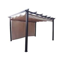 Glendale Leisure Seville Gazebo Outdoor Garden BBQ Shelter, Party Tent with Canopy in Brown - thumbnail 2