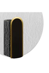 CGC Lighting Crackle Indoor Round LED Wall Light Black Gold & Crackle Glass Effect 6W 4200k Natural White 730lm - thumbnail 2