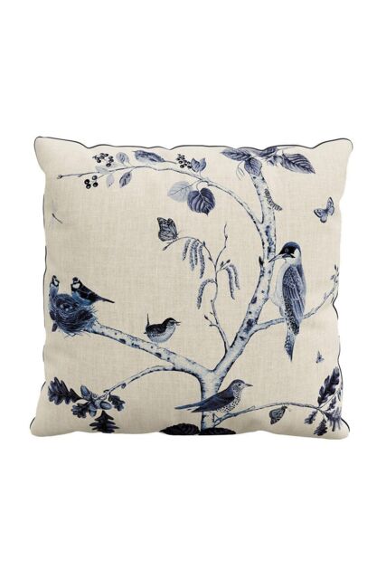 Sanderson 'Woodland Chorus' Cotton Cushion in Light Beige - Size: 45 cm x 45 cm - image 1