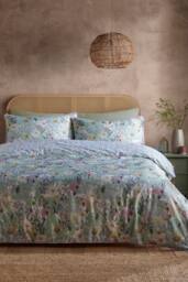 Appletree 'Abstract Floral' 100% Cotton Duvet Cover Set in Green - Size: Double