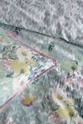 Appletree 'Abstract Floral' 100% Cotton Duvet Cover Set in Green - Size: Double - thumbnail 3