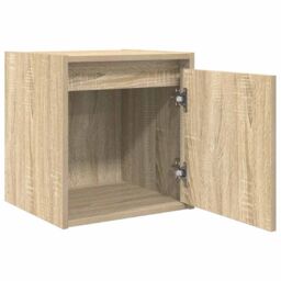 Berkfield Home Wall-Mounted Bedside Cabinets 2 pcs Sonoma Oak 38x34x40 cm in Brown - Size: 38 x 34 x 40 cm - thumbnail 6