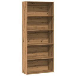 Berkfield Home Book Cabinet Artisian Oak 80x30x189 cm Engineered Wood in Brown - Size: 80 x 30 x 189 cm - thumbnail 1