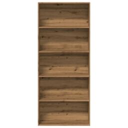 Berkfield Home Book Cabinet Artisian Oak 80x30x189 cm Engineered Wood in Brown - Size: 80 x 30 x 189 cm - thumbnail 4
