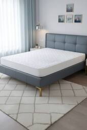 Comfortable Quilted Foam Spring Mattress in White - Size: Double - thumbnail 6