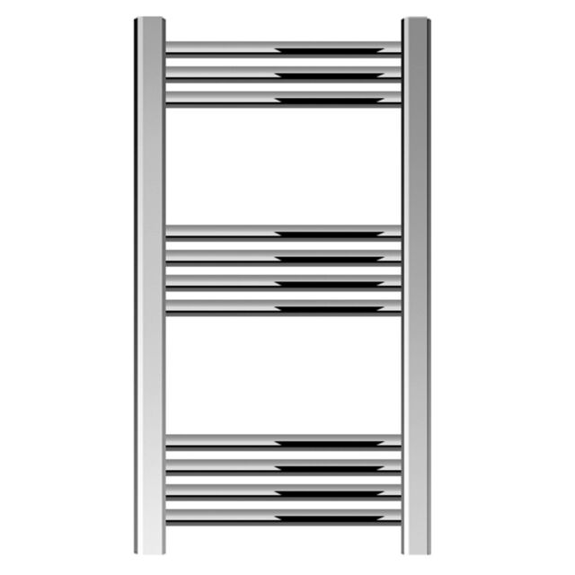 Balterley Straight Heated Towel Rail Radiator, 199W, 400 x 800mm, Chrome in Silver