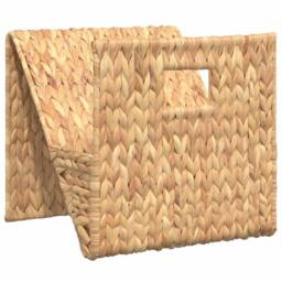 Berkfield Home Magazine Holder 31x31x31 cm Water Hyacinth in Brown - Size: 31 x 31 x 31 cm - thumbnail 2