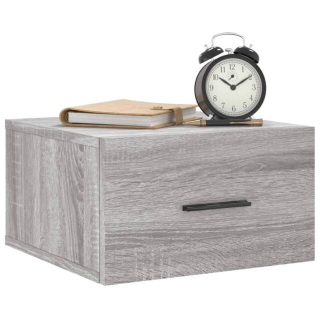 Berkfield Home Wall-mounted Bedside Cabinet Grey Sonoma 35x35x20 cm - Size: 35 x 35 x 20 cm - image 1
