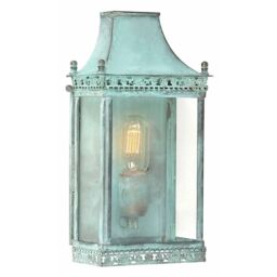 Netlighting Regents Park 1 Light Outdoor Wall Lantern Light Verdigris IP44 E27 in Green