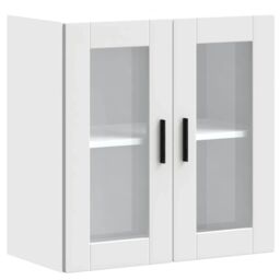 Berkfield Home Kitchen Wall Cabinet with Glass Door Porto White - thumbnail 2