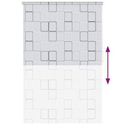 Berkfield Home Shower Roller Blind 140x240 cm Square in White - thumbnail 5