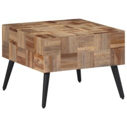 Berkfield Home Coffee Table Grey 55x55x40 cm Solid Reclaimed Teak - Size: 55 x 55 x 40 cm