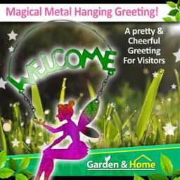 VFM e-Store Garden Fairy Sign Metal Fairy Welcome-Hanging Decoration - thumbnail 3