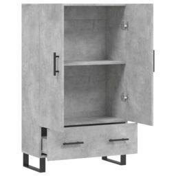 Berkfield Home Highboard Concrete Grey 69.5x31x115 cm Engineered Wood - thumbnail 5