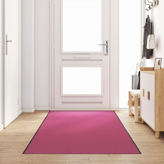 Berkfield Home Washable Pink Doormat 120x400 cm - Size: Medium - image 1