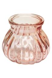 KDMD Pink Veneto Bubble Glass Jar Vase 7.5cm 12 Pack - thumbnail 7