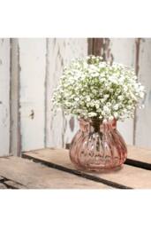 KDMD Pink Veneto Bubble Glass Jar Vase 7.5cm 12 Pack - thumbnail 3