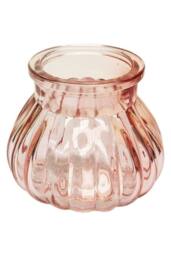 KDMD Pink Veneto Bubble Glass Jar Vase 7.5cm 12 Pack - thumbnail 8