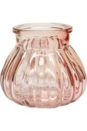 KDMD Pink Veneto Bubble Glass Jar Vase 7.5cm 12 Pack - thumbnail 1