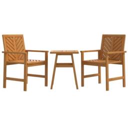 Berkfield Home Beautiful 3 Piece Garden Lounge Set Solid Wood Acacia in Brown - thumbnail 3