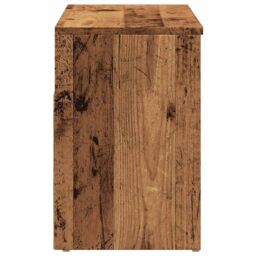 Berkfield Home Shoe Bench Old Wood 80x30x45 cm Engineered Wood in Brown - Size: 80 x 30 x 45 cm - thumbnail 5