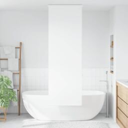 Berkfield Home Shower Roller Blind with Cassette 60x240 cm Fabric Width 56 cm in White - thumbnail 2
