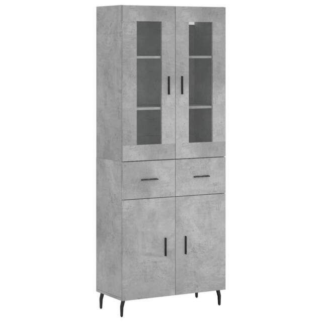 Berkfield Home Highboard Concrete Grey 69.5x34x180 cm Engineered Wood - image 1