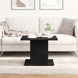 Berkfield Home Coffee Table Black Oak 55.5x55.5x40 cm Engineered Wood