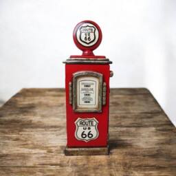 Minster Toscano Route 66 Gas Pump Big Boy Toy Key Box - L15 x W15 x H48 cm in Red - Size: 1 Pack - thumbnail 2