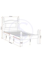 Seconique Corona 3' Single Bed Low Foot End in Natural - thumbnail 6