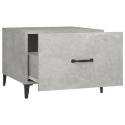 Berkfield Home Coffee Table with Metal Legs 2 pcs Concrete Grey 50x50x40 cm - Size: 50 x 50 x 40 cm - thumbnail 9