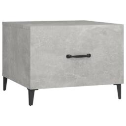 Berkfield Home Coffee Table with Metal Legs 2 pcs Concrete Grey 50x50x40 cm - Size: 50 x 50 x 40 cm - thumbnail 6
