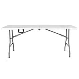 Home Discount Home Vida Folding Table 6ft Indoor Outdoor Dining (FULLY ASSEMBLED) in White - thumbnail 2