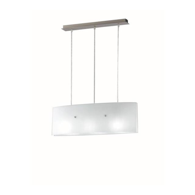 Netlighting AMSTERDAM 3 Light Straight Bar Pendant Ceiling Light White 63x20cm - Size: 63x20 cm - image 1