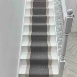 runrug Stair Runner Carpet - Reversible & Durable, 2mm - 'Vichy' in Black - Size: 60 cm x 450 cm - thumbnail 5