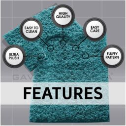 GAVENO CAVAILIA 2 Piece Zero Twist Bath Mat Set in Teal - thumbnail 2