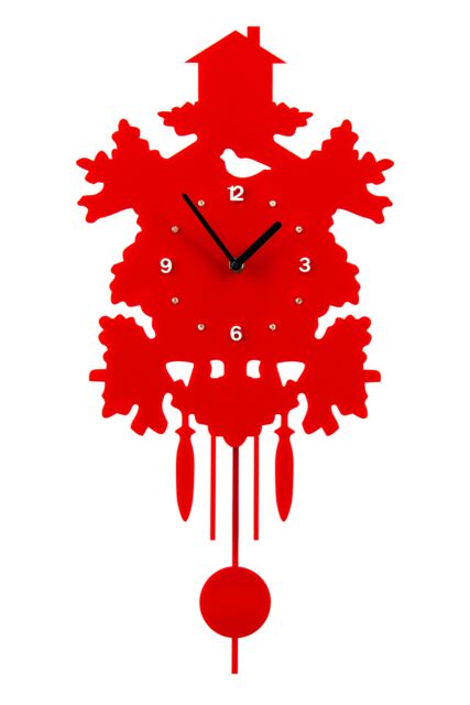 Orsina Maison by Premier Red Acrylic Pendulum Wall Clock - image 1
