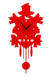 Orsina Maison by Premier Red Acrylic Pendulum Wall Clock - thumbnail 1