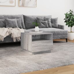 Berkfield Home Coffee Table with LED Lights Grey Sonoma 50x49x40 cm - Size: 50 x 49 x 40 cm - thumbnail 4