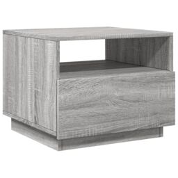 Berkfield Home Coffee Table with LED Lights Grey Sonoma 50x49x40 cm - Size: 50 x 49 x 40 cm - thumbnail 3