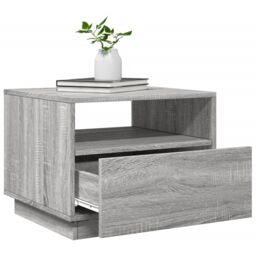 Berkfield Home Coffee Table with LED Lights Grey Sonoma 50x49x40 cm - Size: 50 x 49 x 40 cm - thumbnail 6