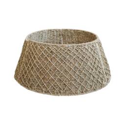 Ivyline Seagrass Round Foldable Wicker & White Tree Skirt D70cm - Size: Medium - thumbnail 2