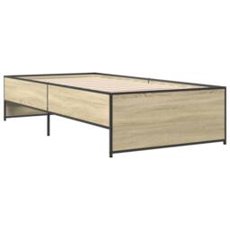 Berkfield Home Bed Frame without Mattress Sonoma Oak 100x200 cm in Light Tan - thumbnail 6
