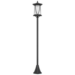 OUTSUNNY 1.3 M LED Outdoor Street Light, Waterproof IP44, Cool White in Black - Size: 1 Pack - thumbnail 2