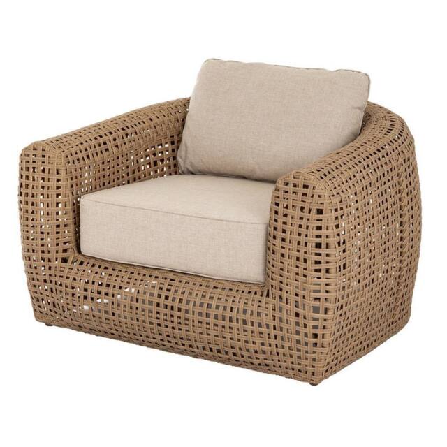Lemon Pavilion Furniture and Decor Bloom Collection Outdoor Large Lounge Chair - L108xW116xH72 cm - Brown