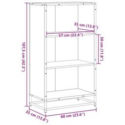 Berkfield Home Modern Book Cabinet Brown Oak 60x35x107.5 cm Engineered Wood - thumbnail 9
