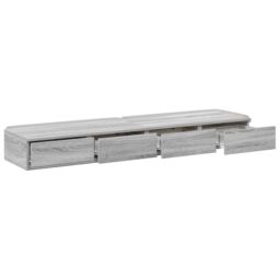 Berkfield Home Bedside Tables Grey sonoma Engineered wood 160 x 36.5 x 16.5 cm - thumbnail 5
