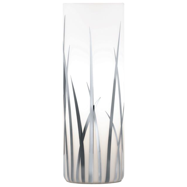 Loops Table Desk Lamp Colour Shade White Chrome Glass Painted Bulb E27 1x60W - image 1